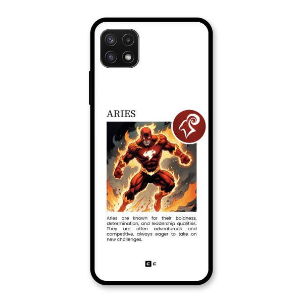 Awesome Aries Glass Back Case for Galaxy A22 5G