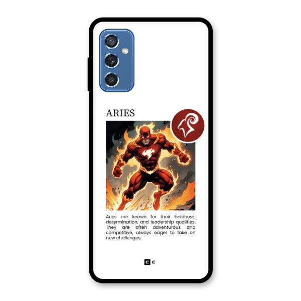 Awesome Aries Glass Back Case for Galaxy M52 5G