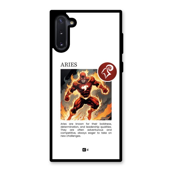 Awesome Aries Glass Back Case for Galaxy Note 10