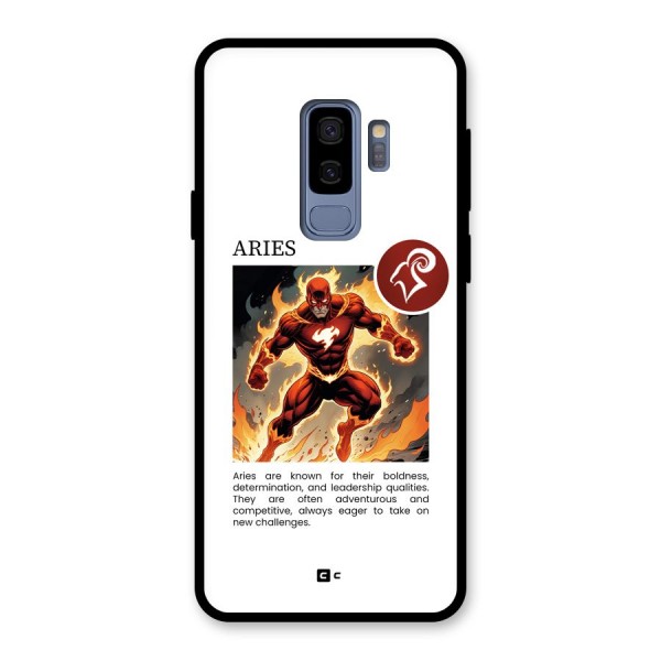 Awesome Aries Glass Back Case for Galaxy S9 Plus