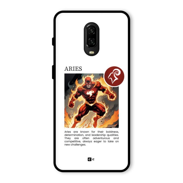 Awesome Aries Glass Back Case for OnePlus 6T