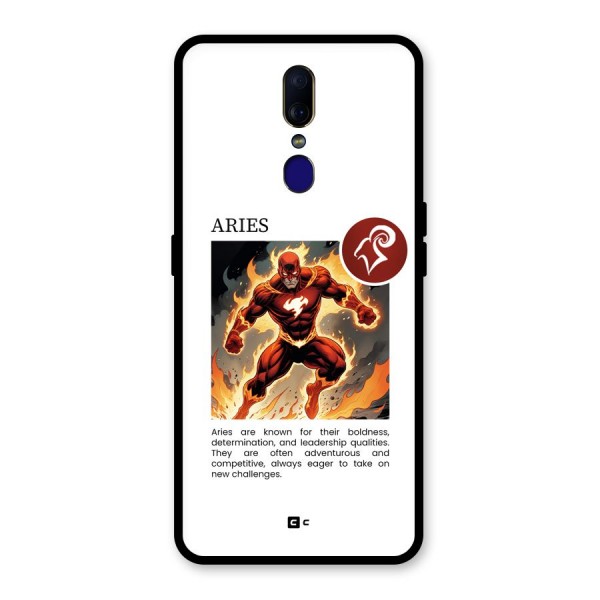 Awesome Aries Glass Back Case for Oppo F11