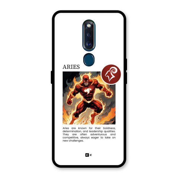 Awesome Aries Glass Back Case for Oppo F11 Pro