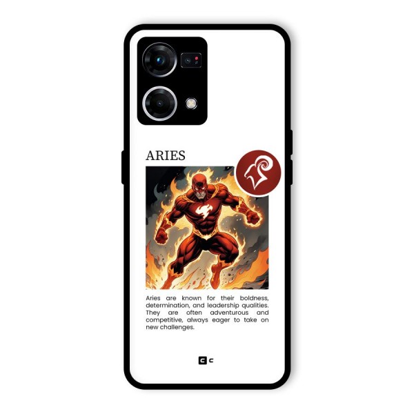 Awesome Aries Glass Back Case for Oppo F21 Pro 4G