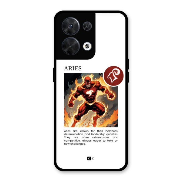 Awesome Aries Glass Back Case for Oppo Reno8 5G