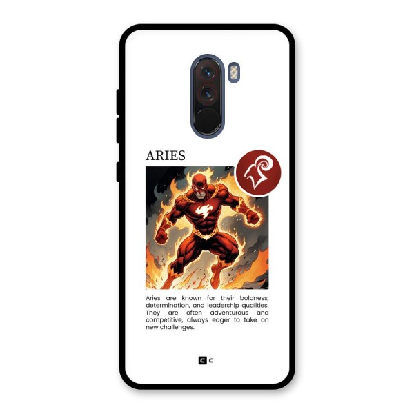 Awesome Aries Glass Back Case for Poco F1