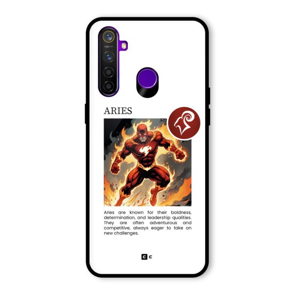 Awesome Aries Glass Back Case for Realme 5 Pro