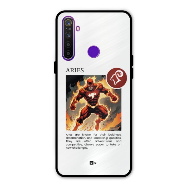 Awesome Aries Glass Back Case for Realme 5s