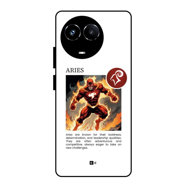 Awesome Aries Glass Back Case for Realme Narzo 60X