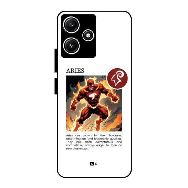 Awesome Aries Glass Back Case for Redmi 12 5G