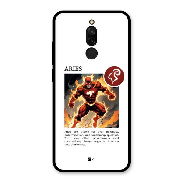 Awesome Aries Glass Back Case for Redmi 8