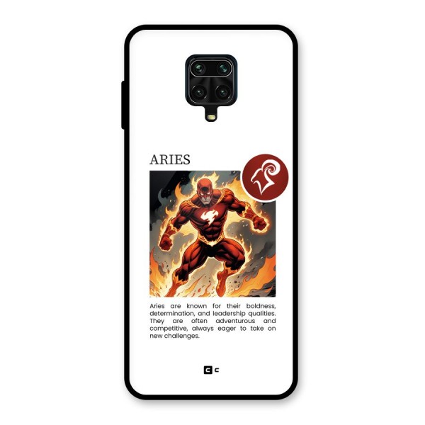 Awesome Aries Glass Back Case for Redmi Note 10 Lite