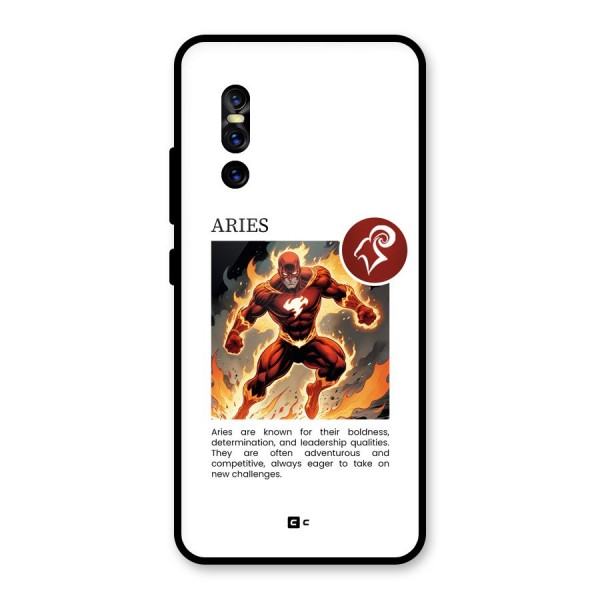 Awesome Aries Glass Back Case for Vivo V15 Pro