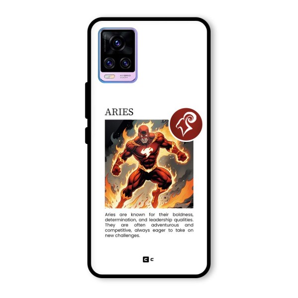 Awesome Aries Glass Back Case for Vivo V20 Pro