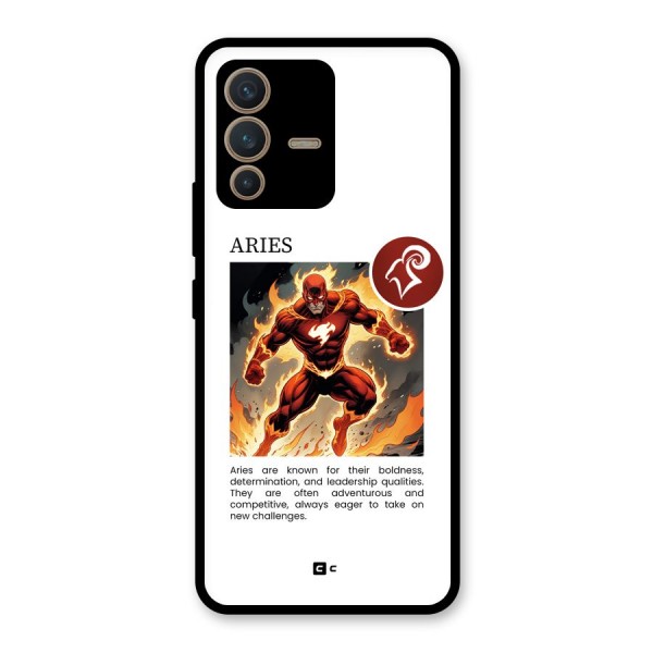 Awesome Aries Glass Back Case for Vivo V23 5G