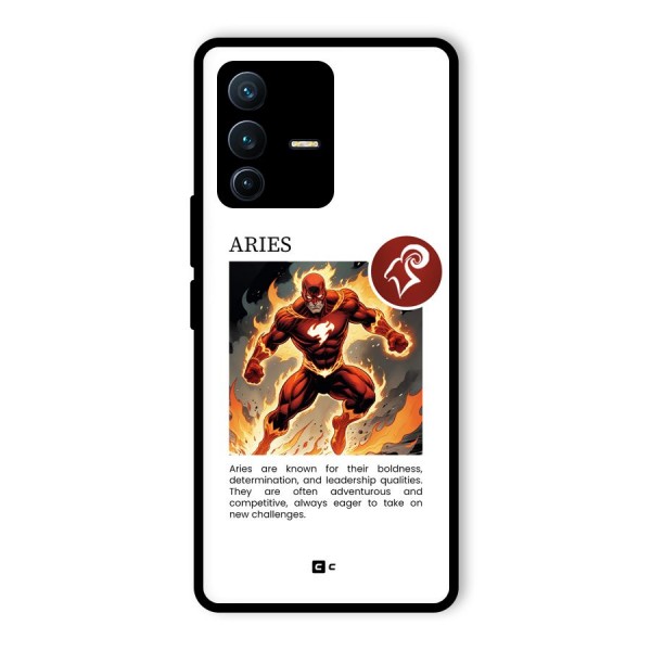 Awesome Aries Glass Back Case for Vivo V23 Pro