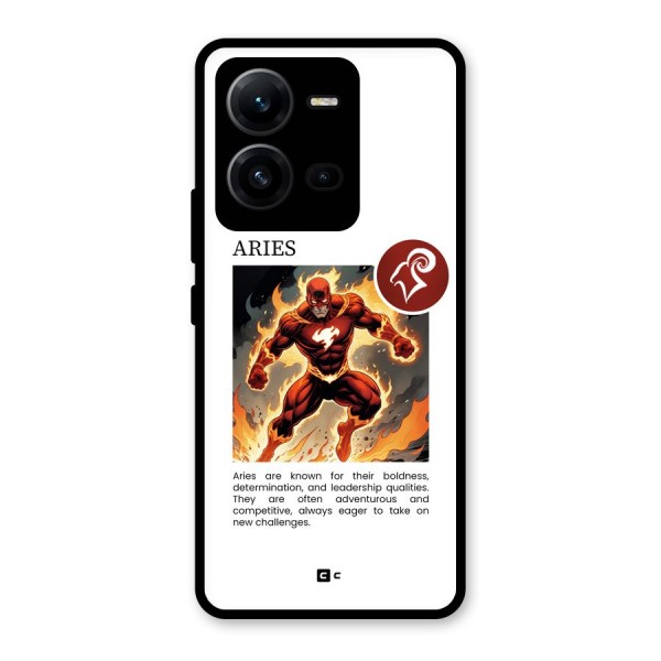 Awesome Aries Glass Back Case for Vivo V25