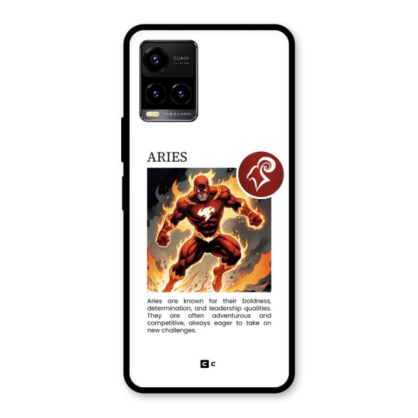 Awesome Aries Glass Back Case for Vivo Y21T