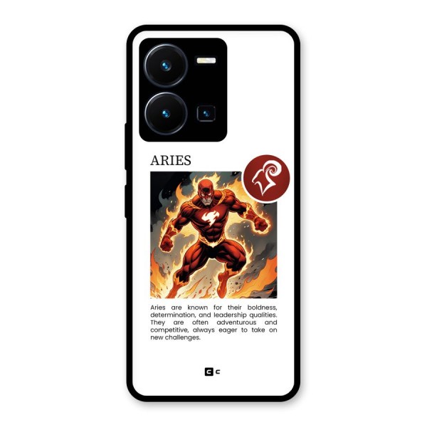 Awesome Aries Glass Back Case for Vivo Y35