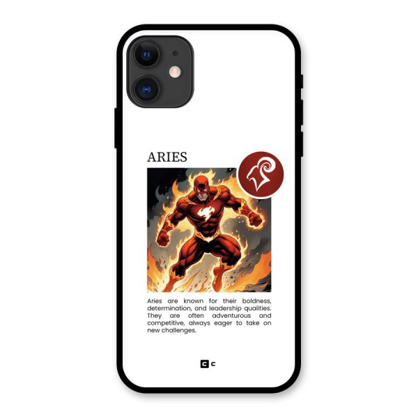 Awesome Aries Glass Back Case for iPhone 11