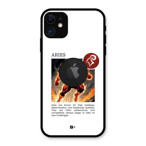 Awesome Aries Glass Back Case for iPhone 11 Logo Cut