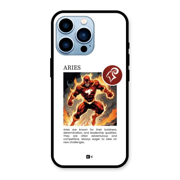 Awesome Aries Glass Back Case for iPhone 13 Pro