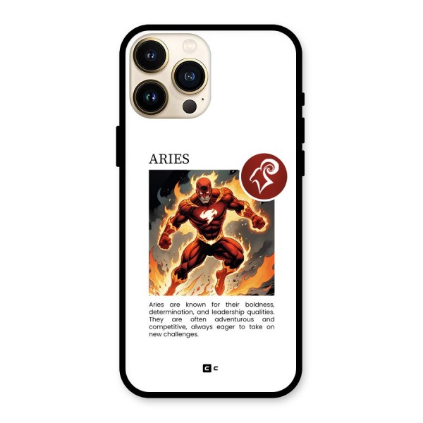 Awesome Aries Glass Back Case for iPhone 13 Pro Max