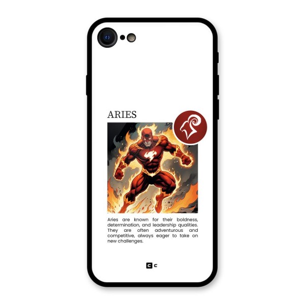 Awesome Aries Glass Back Case for iPhone 8