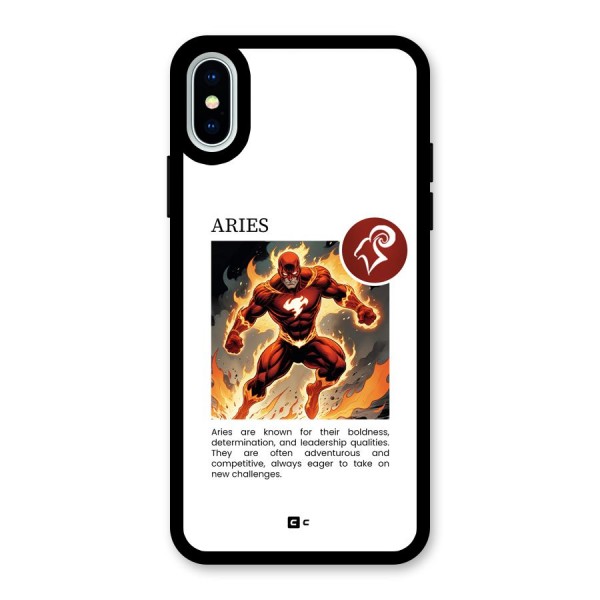 Awesome Aries Glass Back Case for iPhone X