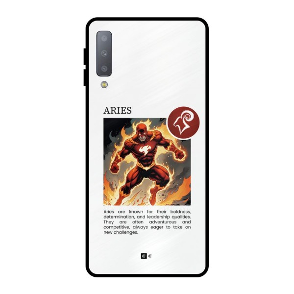 Awesome Aries Metal Back Case for Galaxy A7 (2018)