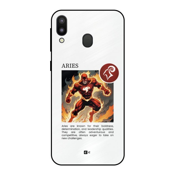 Awesome Aries Metal Back Case for Galaxy M20