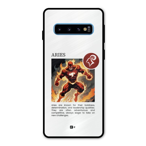 Awesome Aries Metal Back Case for Galaxy S10