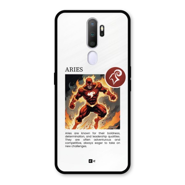 Awesome Aries Metal Back Case for Oppo A9 (2020)