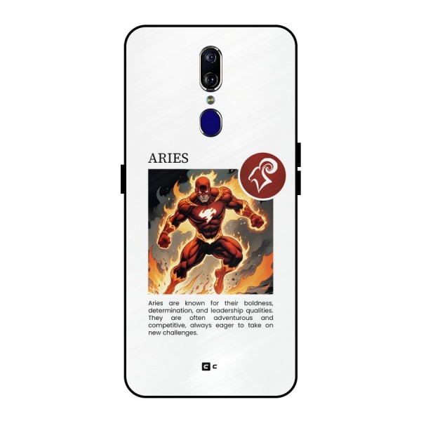 Awesome Aries Metal Back Case for Oppo F11