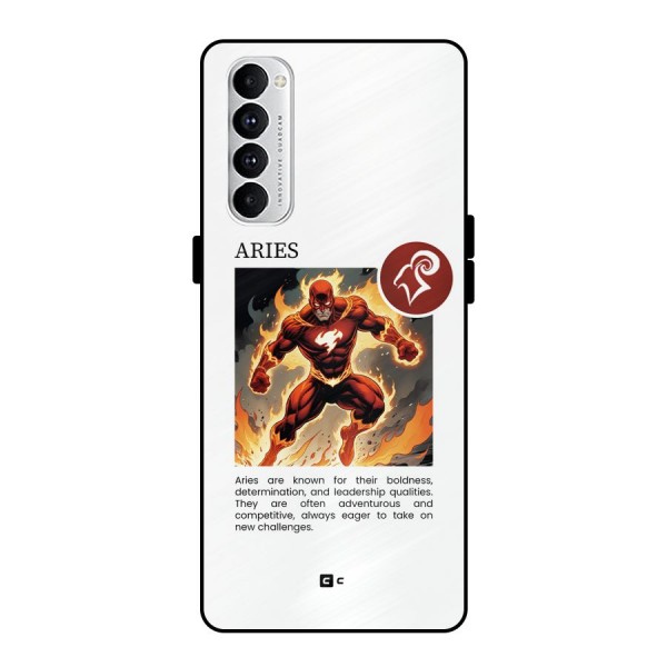 Awesome Aries Metal Back Case for Oppo Reno4 Pro