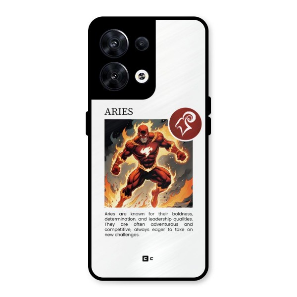 Awesome Aries Metal Back Case for Oppo Reno8 5G