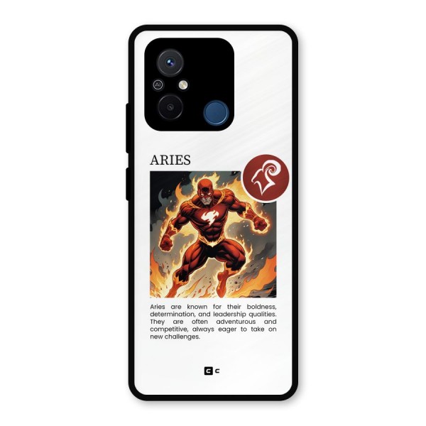 Awesome Aries Metal Back Case for Poco C55