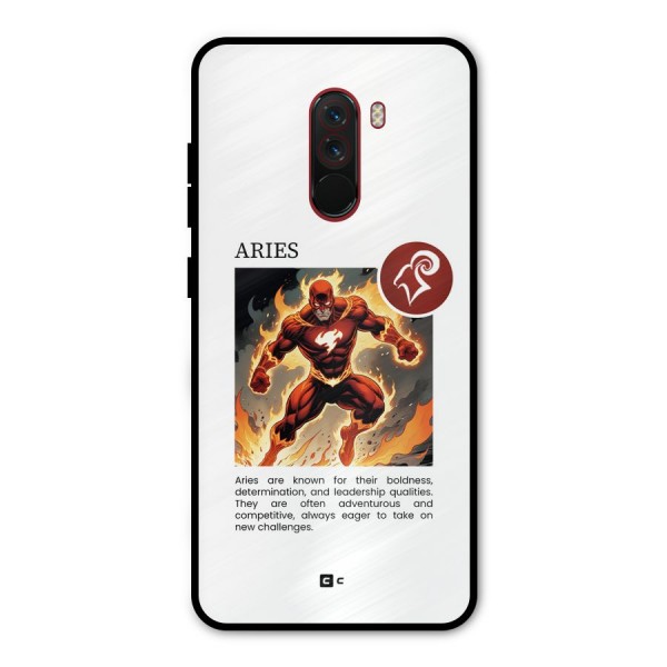 Awesome Aries Metal Back Case for Poco F1