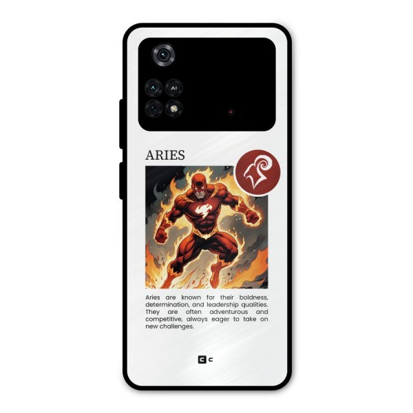 Awesome Aries Metal Back Case for Poco M4 Pro 4G