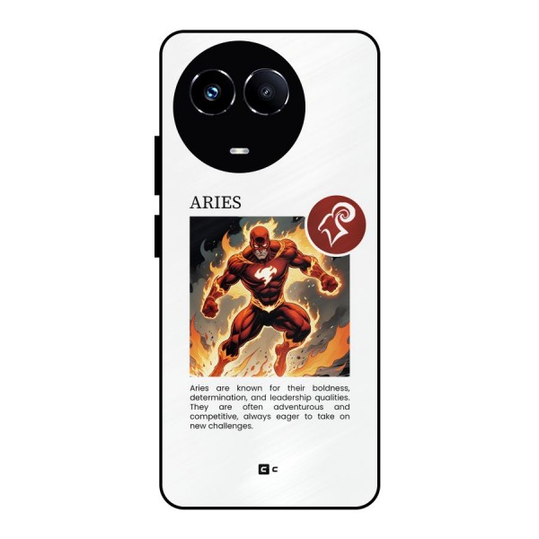 Awesome Aries Metal Back Case for Realme 11X