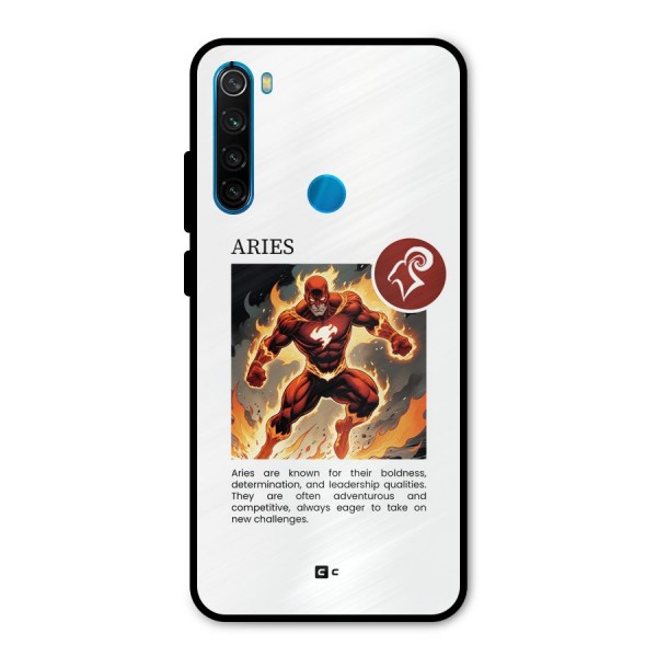 Awesome Aries Metal Back Case for Redmi Note 8