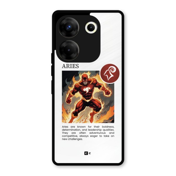 Awesome Aries Metal Back Case for Tecno Camon 20