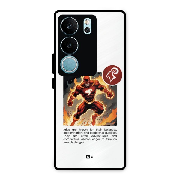 Awesome Aries Metal Back Case for Vivo V29 Pro