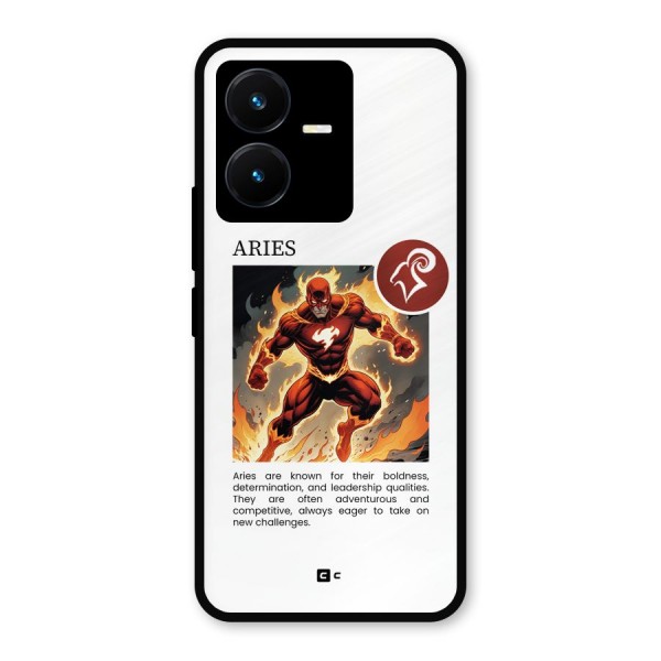 Awesome Aries Metal Back Case for Vivo Y22s