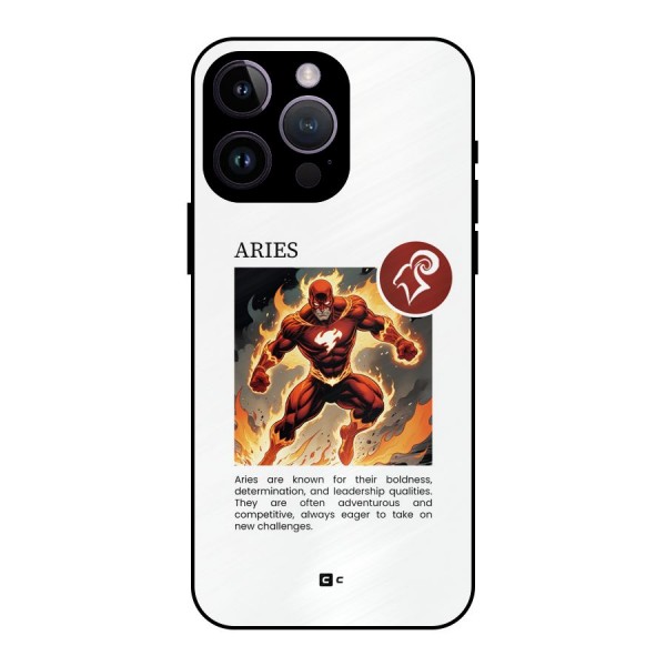 Awesome Aries Metal Back Case for iPhone 14 Pro Max