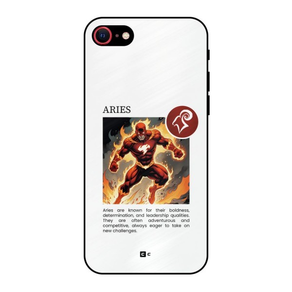 Awesome Aries Metal Back Case for iPhone 8