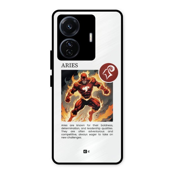 Awesome Aries Metal Back Case for iQOO Z6