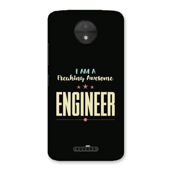 Awesome Engineer Back Case for Moto C