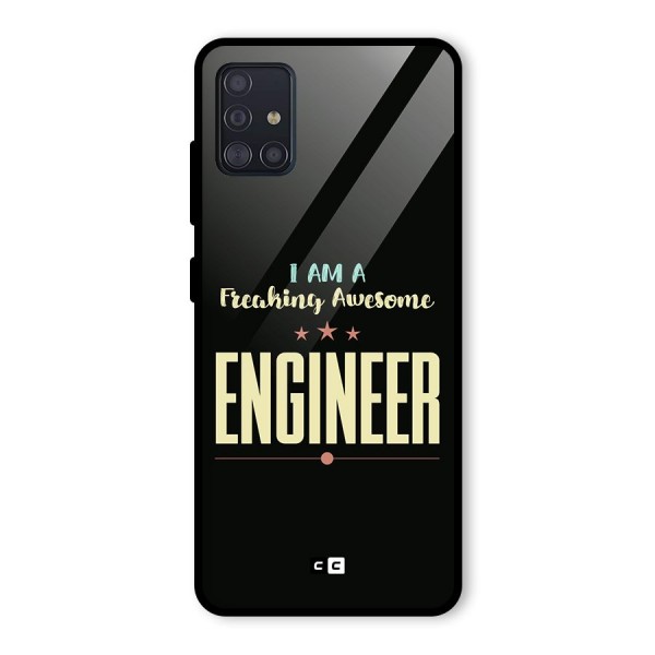 Awesome Engineer Glass Back Case for Galaxy A51