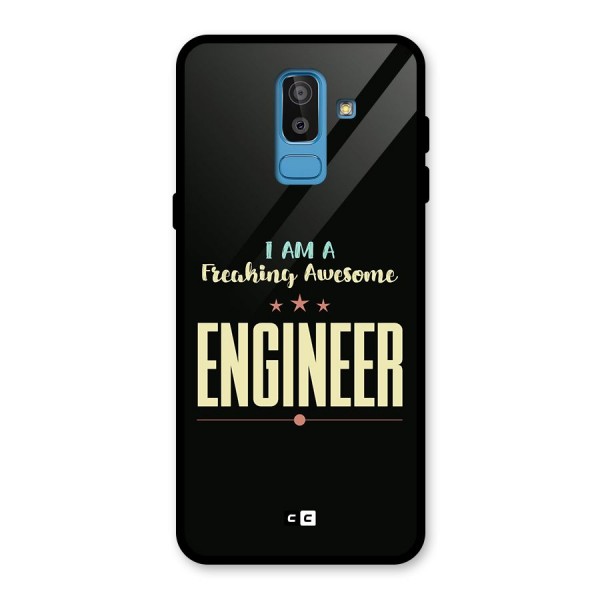 Awesome Engineer Glass Back Case for Galaxy J8